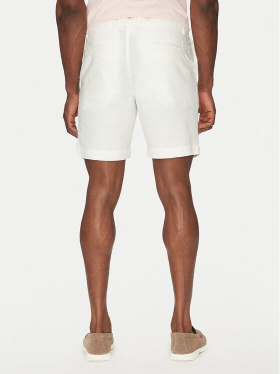 BOSS BOSS Bavlnené šortky C-Kane-Rds-Shorts 50538016 Biela Regular Fit