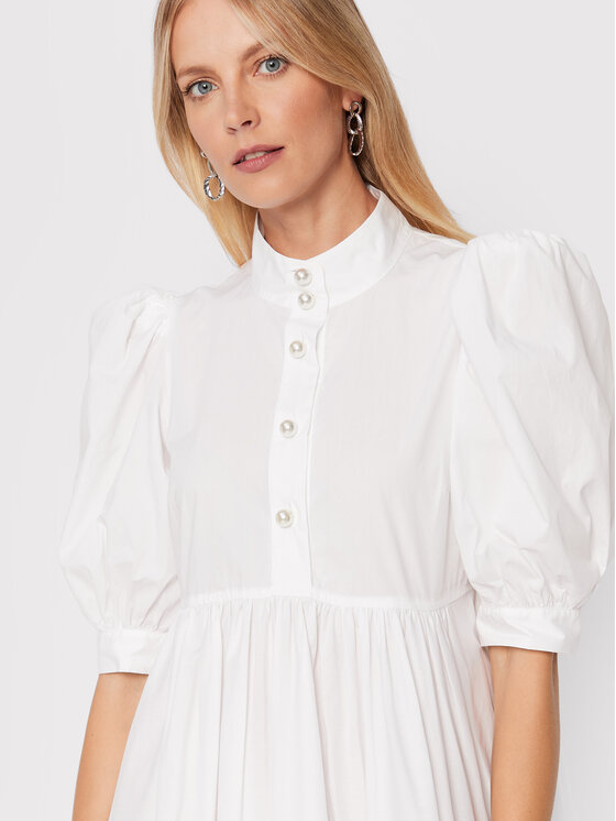 Custommade Custommade Ежедневна рокля Lema 999369421 Бял Relaxed Fit