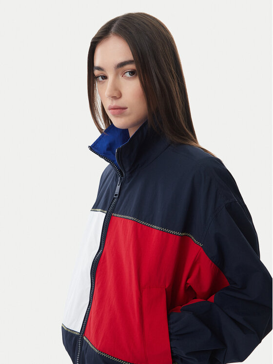 Tommy Jeans Tommy Jeans Prijelazna jakna Flag DW0DW22914 Tamnoplava Regular Fit