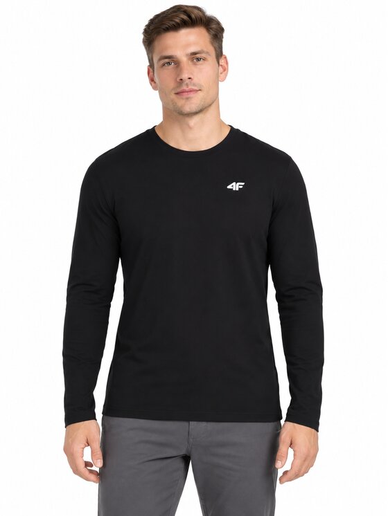 4F 4F Longsleeve 4FWAW26TLONM0756-20S Μαύρο Basic Fit