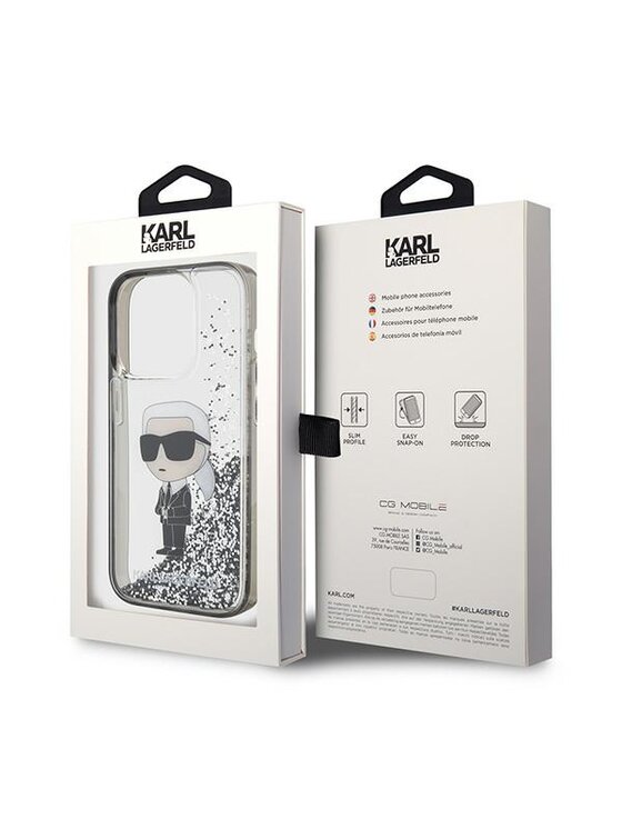 KARL LAGERFELD KARL LAGERFELD Etui na telefon iPhone 15 Pro Przezroczysty