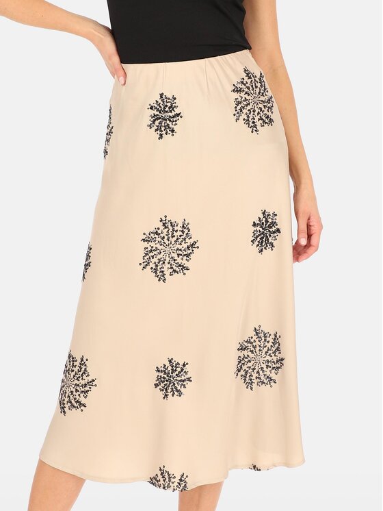 Perso Perso Sukně JPE242380F Béžová Regular Fit