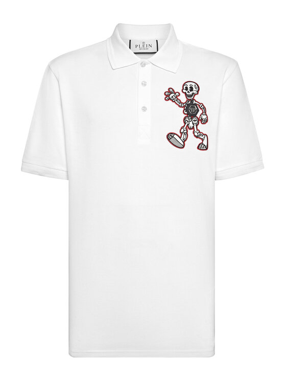 PHILIPP PLEIN PHILIPP PLEIN Polo 9859 Biały Slim Fit