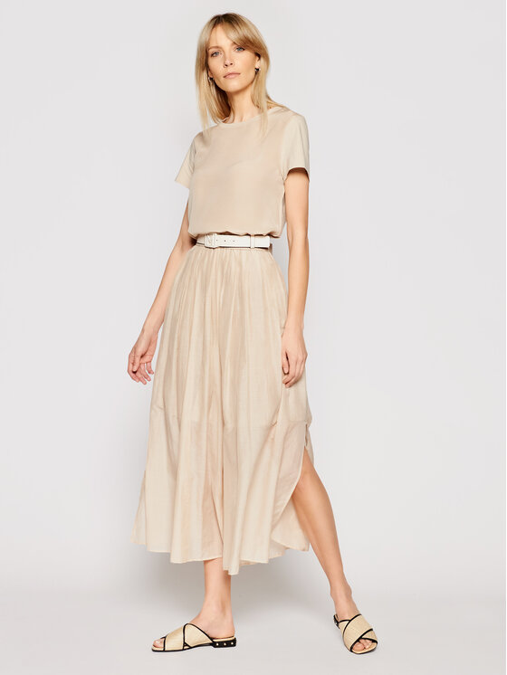 Marella Marella Culotte nadrág Marche 31311015 Bézs Relaxed Fit