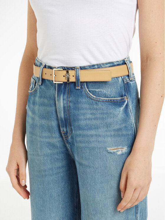 Tommy Hilfiger Tommy Hilfiger Ženski remen Th Square 3.0 AW0AW16188 Bež