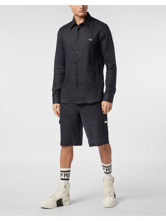 PHILIPP PLEIN PHILIPP PLEIN Košeľa 24549 Svetlo modrá Fitted Fit