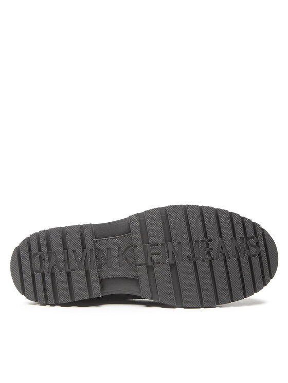 Calvin Klein Jeans Calvin Klein Jeans Kotníková obuv s elastickým prvkem Lug Mid Chelsea Boot YM0YM00271BDS Černá