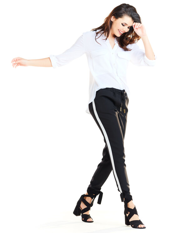 Awama Awama Spodnie damskie A270 Czarny Basic Fit