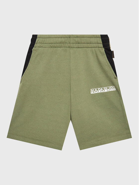 Napapijri Pantalon scurți din material Pinta NP0A4GX8 D Verde Regular Fit