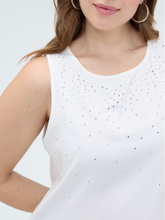 Fiorella Rubino Fiorella Rubino Top G0E5L009338N011 Biały Regular Fit