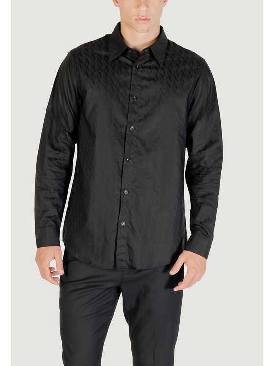 Armani Exchange Armani Exchange Koszula XM001587 AF16631 Czarny Casual Fit