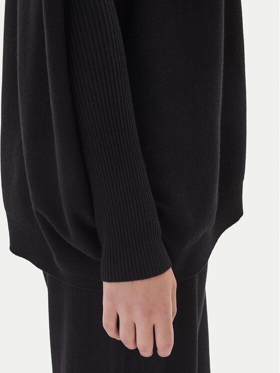 Kontatto Kontatto Sweter 3M0802C Czarny Relaxed Fit