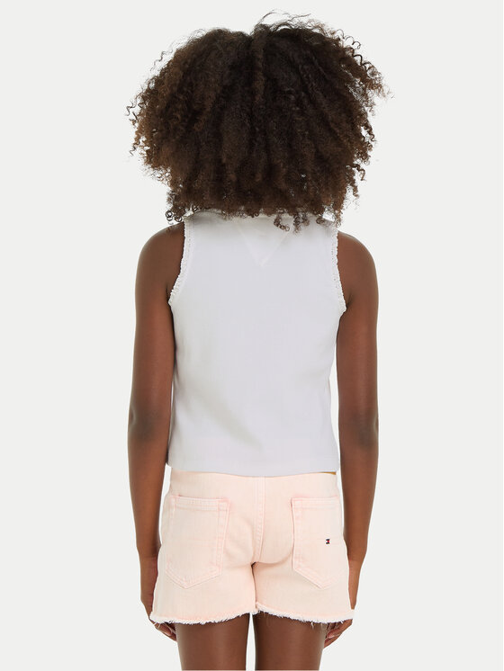 Tommy Hilfiger Tommy Hilfiger топ Essential KG0KG07905 Бял Regular Fit