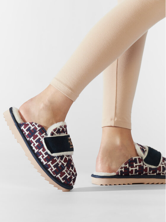 Tommy Hilfiger Tommy Hilfiger Kapcie Loafer Mule Slipper Monogram FW0FW06716 Kolorowy