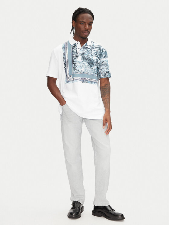 Just Cavalli Just Cavalli Polo marškinėliai 78OAGE15 Mėlyna Regular Fit