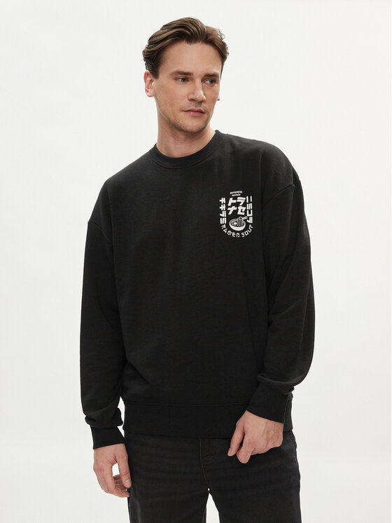 Jack&Jones Jack&Jones Majica dugih rukava Dirk 12249455 Crna Wide Fit