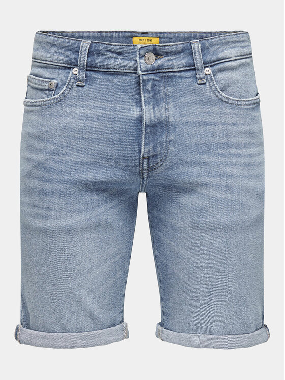 Only & Sons Only & Sons Pantaloni scurți de blugi Ply 22028772 Albastru Slim Fit