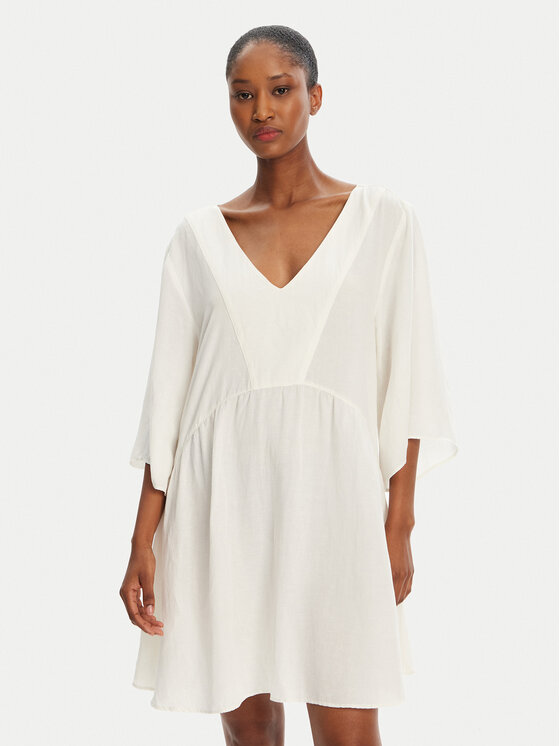 Banana Moon Banana Moon Φόρεμα καλοκαιρινό Agathe Holidays LHN10 Λευκό Loose Fit