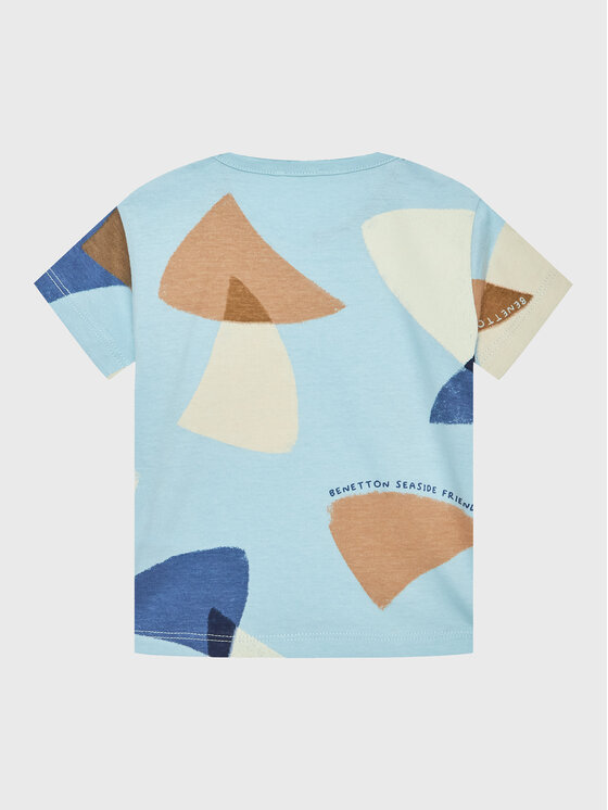 United Colors Of Benetton United Colors Of Benetton T-Shirt 3HVDA102C Błękitny Regular Fit