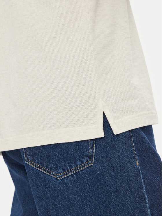 Tommy Jeans Tommy Jeans Тениска с яка и копчета Skipper DM0DM21657 Бежов Regular Fit