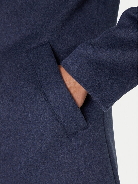 Guess Guess Vlnený kabát M4BL3S WGJ82 Tmavomodrá Slim Fit