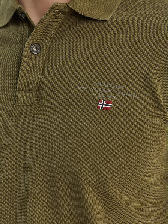 Napapijri Napapijri Tricou polo Elbas NP0A4GDL Verde Regular Fit