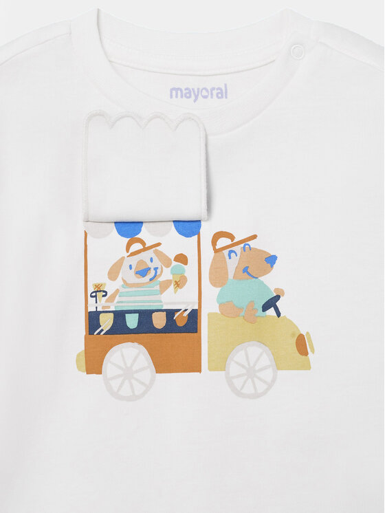 Mayoral Mayoral T-krekls 1031 Balts Regular Fit