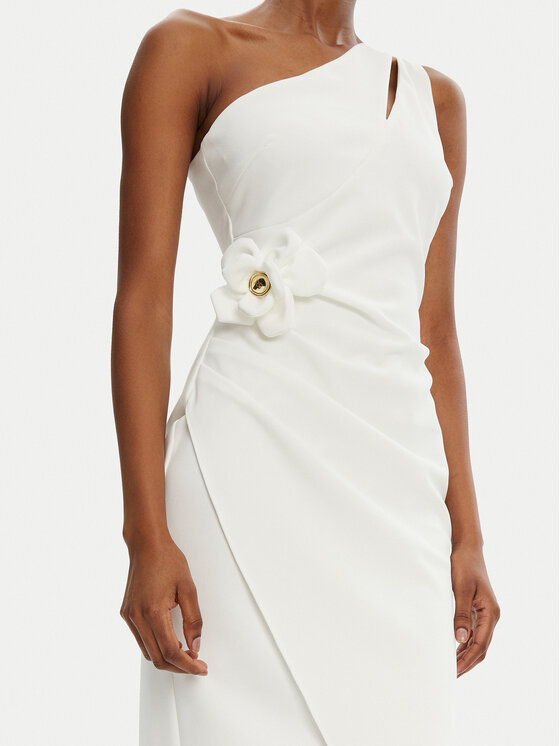 Rinascimento Rinascimento Rochie cocktail CFC0122878003 Alb Regular Fit