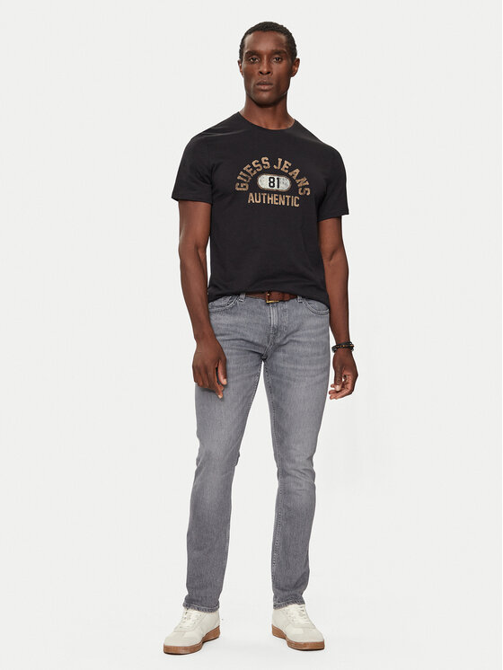 Guess Guess Tricou M4BI74 K8HM0 Negru Slim Fit