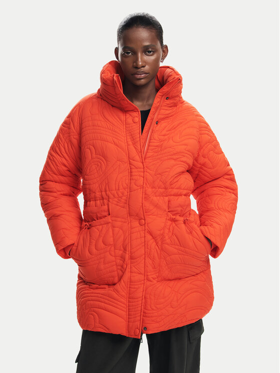 Desigual Zimné bundy Aarhus 24WWEWAC Oranžová Regular Fit