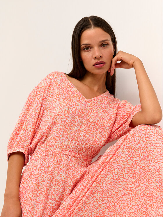 Kaffe Kaffe Літня сукня Isolde Amber 10507514 Оранжевий Regular Fit