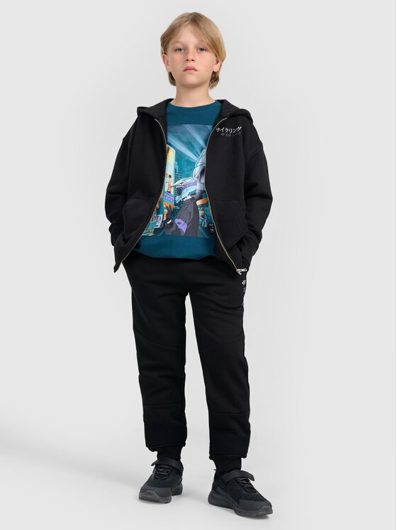 4F 4F Μπλούζα 4FJRAW25TSWSM2346-20S Μαύρο Oversize