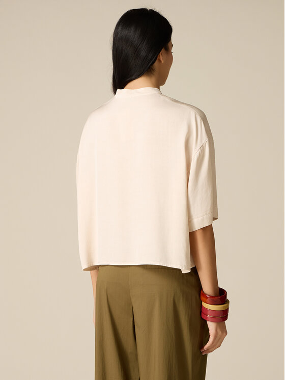 Oltre Oltre Camicia 5033J000814N0A2 Bianco Boxy Fit