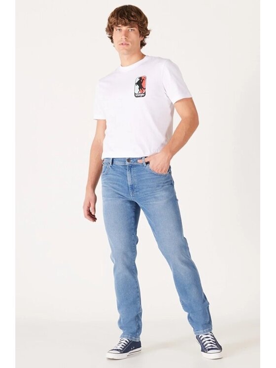 Wrangler Wrangler Jeansy TEXAS SLIM Niebieski Slim Fit