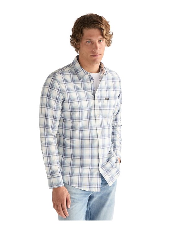 Wrangler Wrangler Koszula 112378035 Biały Regular Fit