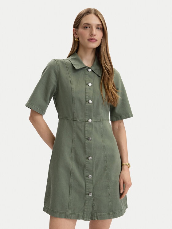 Vero Moda Vero Moda Φόρεμα τζιν Daisy 10346217 Πράσινο Standard Fit