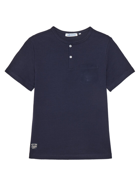 Original Marines Original Marines T-krekls DFP4111YM Tumši zils Regular Fit