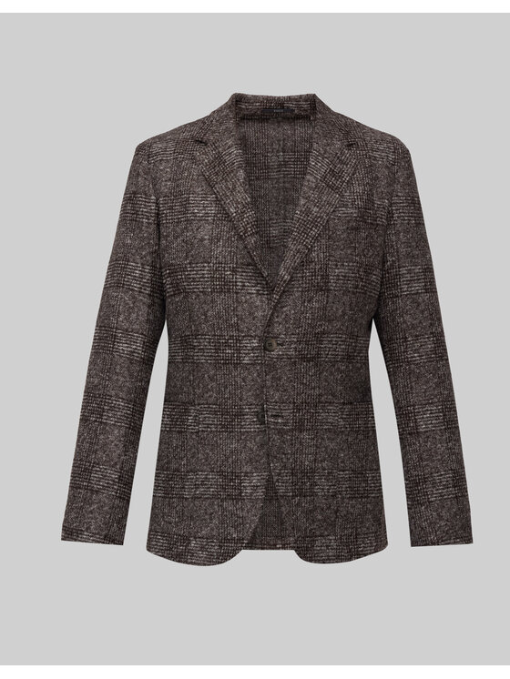 Borgio Borgio Marynarka avella_br Brązowy Slim Fit