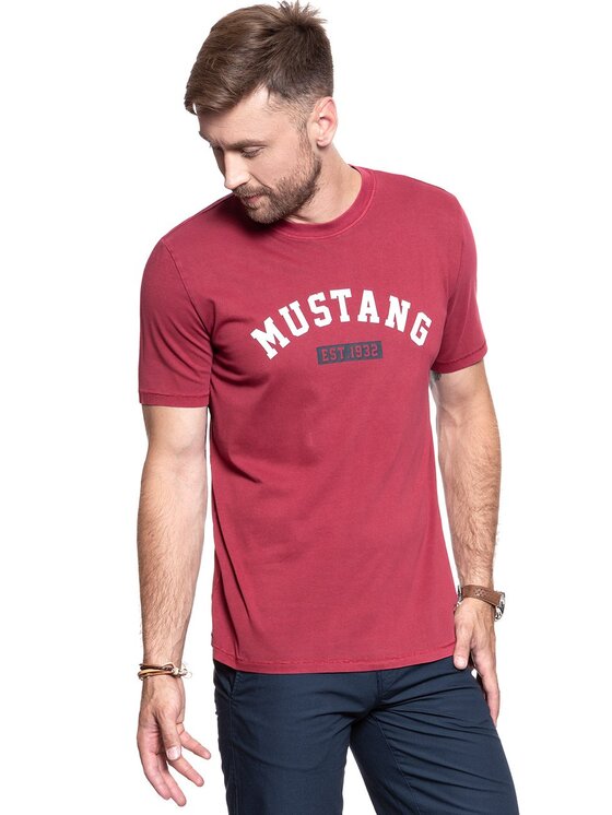 Mustang Mustang T-shirt ALEX C PRINT Rosso Regular Fit