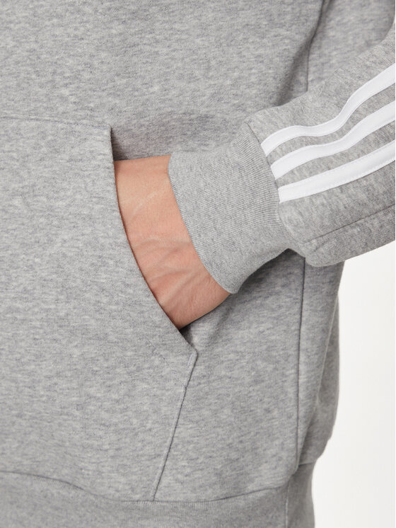 adidas adidas Felpa Essentials Fleece 3-Stripes IJ8905 Grigio Regular Fit