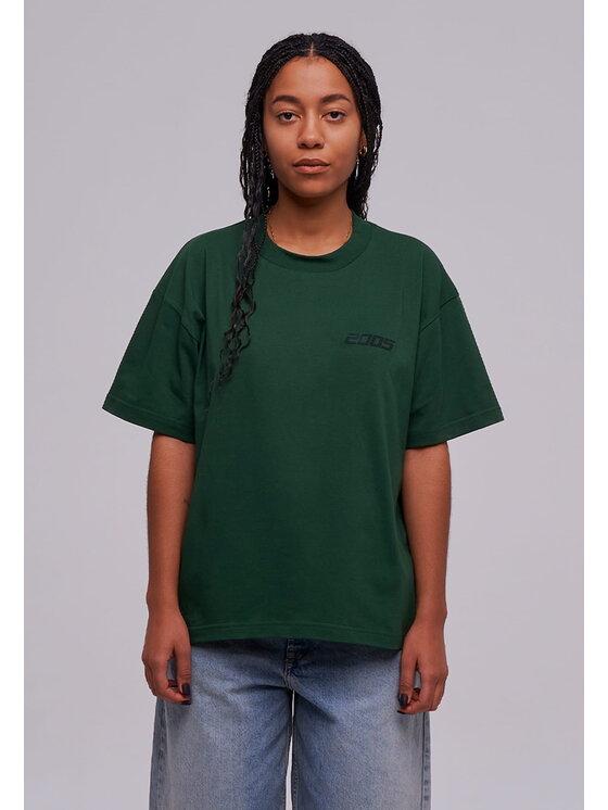 2005 2005 Tričko basic Zelená Oversize
