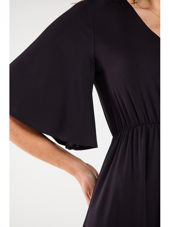 Awama Awama Sukienka letnia A518 Czarny Basic Fit