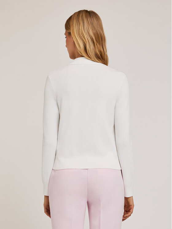 Motivi Motivi Cardigan M266W003344N011 Bianco Slim Fit