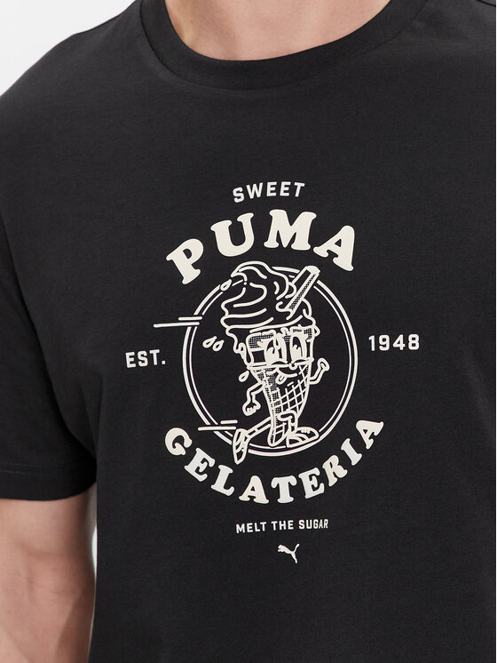 Puma Puma T-Shirt Graphics Gelateria 625416 Czarny Regular Fit
