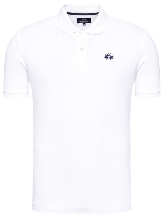 La Martina La Martina Polo majica BPMP01 PK031 Bela Regular Fit