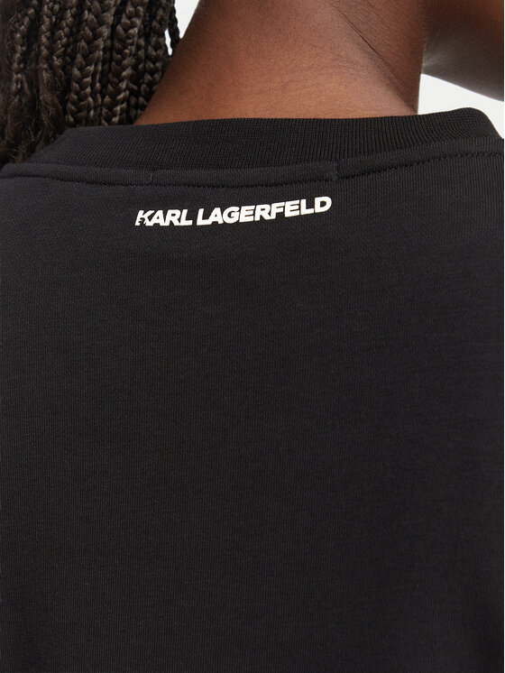 KARL LAGERFELD KARL LAGERFELD Μπλούζα B3W20049 Μαύρο Regular Fit