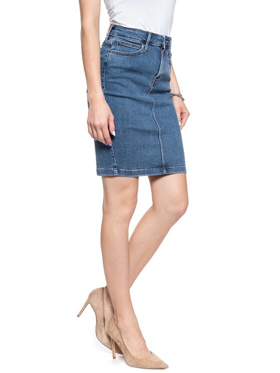 Lee Lee Minigonna PENCIL SKIRT Blu Regular Fit