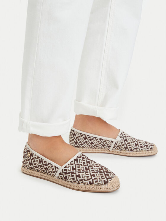 Tommy Hilfiger Tommy Hilfiger Espadrilles Th Monogram Jacquard FW0FW09501 Barna