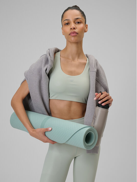 4F 4F Biustonosz sportowy YOGA Turkusowy