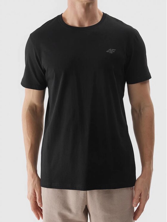 4F 4F Tričko 4FWMM00TTSHM2256-20S Čierna Regular Fit